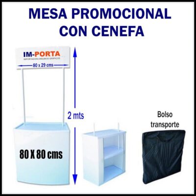 Mesa - Stand promocional con cenefa